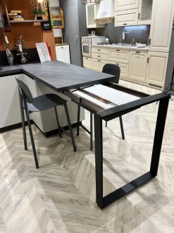 Cucina grigio moderna con penisola Evolution Scavolini