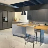 Cucina grigio moderna con penisola Time/kalì Arredo3