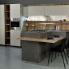 Cucina grigio moderna con penisola Time  Frighetto