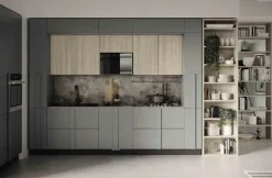 Cucina grigio moderna lineare Quadra Colombini casa in Offerta Outlet