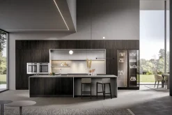 Cucina grigio moderna lineare Genesi Home cucine