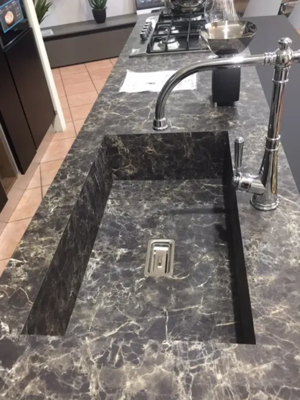 Cucina Imab group moderna ad isola altri colori in nobilitato Piana / caprera