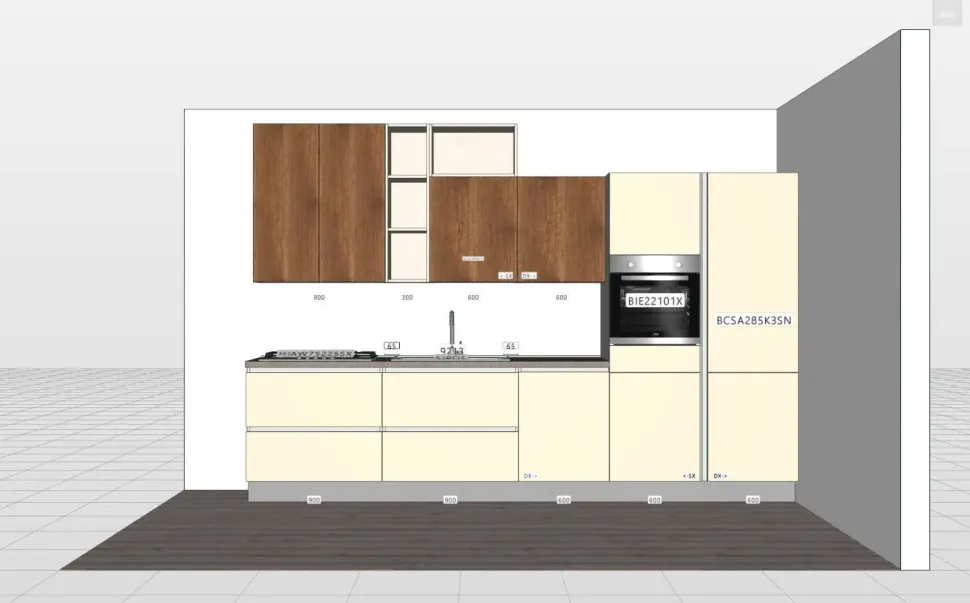 Cucina in nobilitato Mobilificio bellutti a PREZZI OUTLET -41%