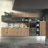 Cucina industriale lineare Mobilificio bellutti Modello planet wood a prezzo scontato