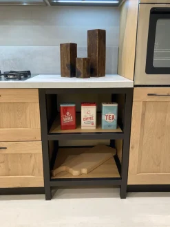 Cucina industriale rovere chiaro Arredo3 lineare Asia in Offerta Outlet