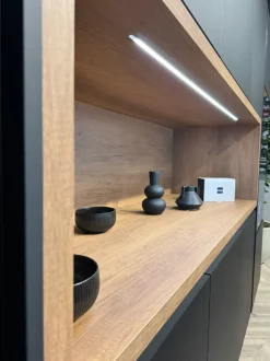 Cucina Infinity design antracite Stosa con isola scontata 45%