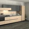 Cucina Infinity moderna rovere chiaro lineare Stosa scontata 25%