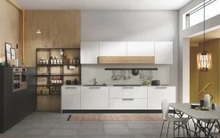 Cucina Infinity moderna rovere chiaro lineare Stosa scontata 25%