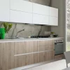 Cucina Ingrid versione rovere fiammato brown moderna rovere chiaro lineare S75 scontata 30%