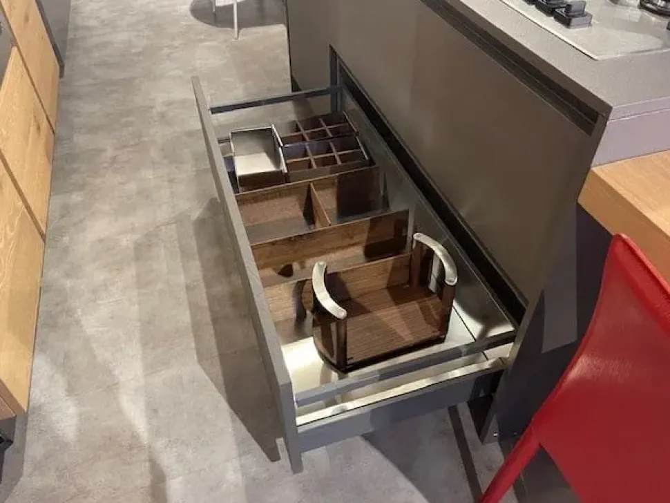 Cucina Kalì ecomalta moderna grigio Arredo3 ad isola scontata 61%