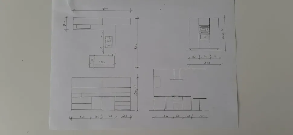 Cucina Light moderna bianca con penisola Modulnova scontata 50%