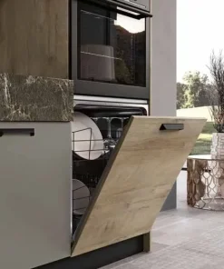 Cucina lineare Capri quercia e grigio cenere Imab group con uno sconto vantaggioso