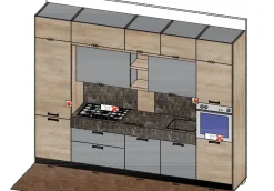 Cucina lineare Capri quercia e grigio cenere Imab group con uno sconto vantaggioso