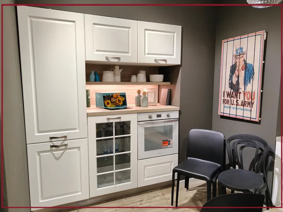 Cucina lineare classica bianca Arredo3 Asolo a soli 6959 Euro