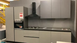 Cucina lineare design grigia Net cucine Sandy