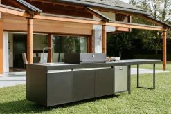 Cucina lineare in acciaio modello Cucina da esterno agher ad un prezzo riservato