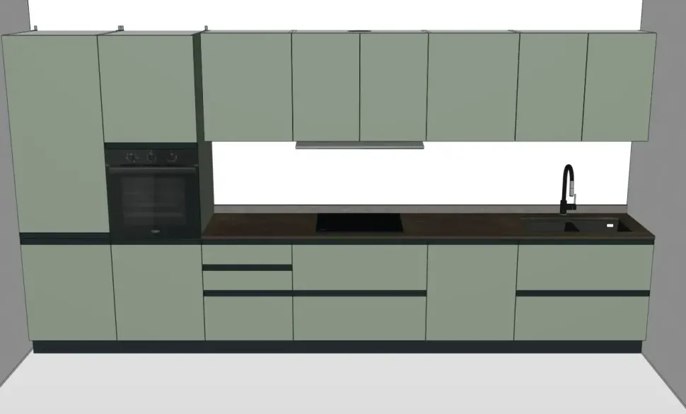 Cucina lineare in laccata modello Start time 11 ad un prezzo riservato