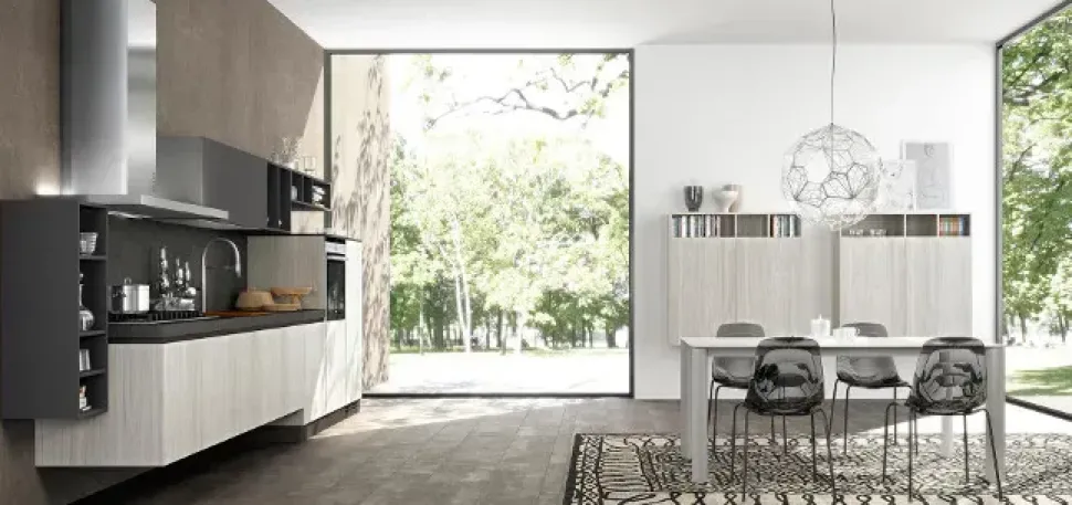 Cucina lineare in laccata opaco a prezzo ribassato 30%