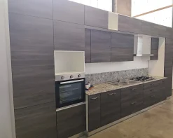 Cucina lineare in laminato materico a prezzo scontato 58%
