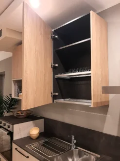 Cucina lineare in laminato materico altri colori Modula over a prezzo scontato