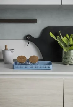 Cucina lineare in laminato materico rovere chiaro Easy  a prezzo scontato