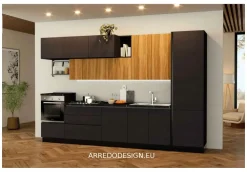 Cucina lineare in laminato materico altri colori Sandy a prezzo scontato