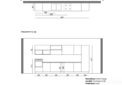 Cucina lineare in laminato materico altri colori Immagina head a prezzo ribassato