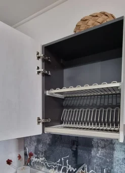 Cucina lineare in laminato materico altri colori Infinity maniglia grip a prezzo ribassato