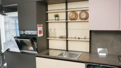 Cucina lineare in laminato materico grigia Cucina modello ginevra ciao cucina a prezzo ribassato