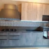 Cucina lineare in laminato materico altri colori Easy cemento a prezzo scontato