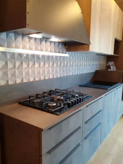 Cucina lineare in laminato materico altri colori Easy cemento a prezzo scontato