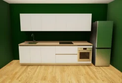 Cucina lineare in laminato materico a prezzo ribassato 33%