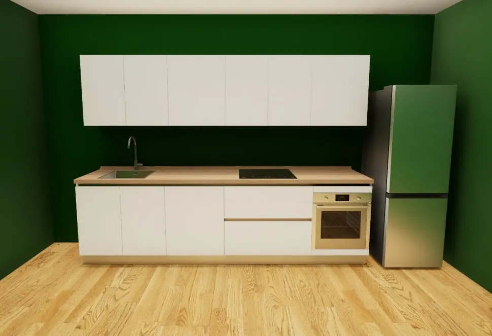 Cucina lineare in laminato materico a prezzo ribassato 33%