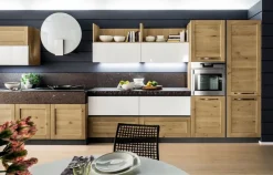 Cucina lineare in legno altri colori Curry a prezzo ribassato