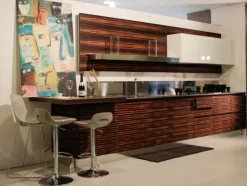 Cucina lineare in legno a prezzo scontato 58%