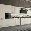Cucina lineare in legno bianca Asolo a prezzo ribassato