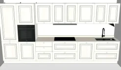 Cucina lineare in legno modello Pavese 01 ad un prezzo riservato