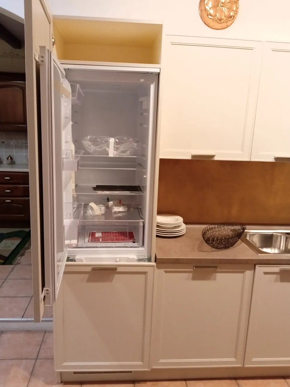 Cucina lineare in legno rovere chiaro Cucina melograni a prezzo scontato