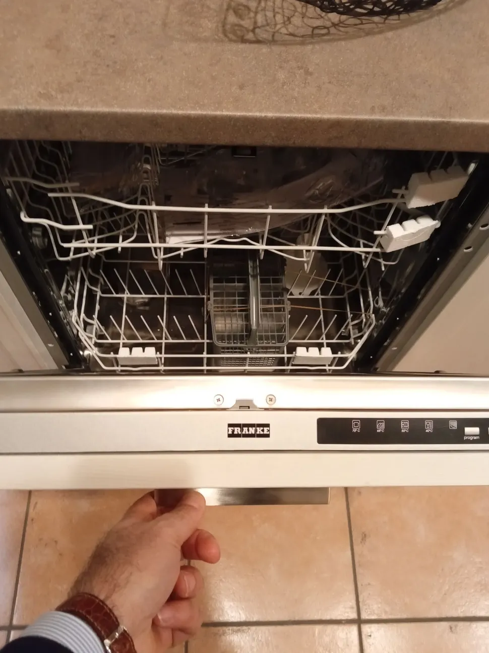 Cucina lineare in legno rovere chiaro Cucina melograni a prezzo scontato