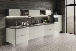Cucina lineare in nobilitato grigio Paragon a prezzo ribassato