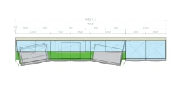 Cucina lineare in nobilitato grigio Paragon a prezzo ribassato