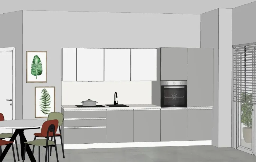 Cucina lineare in nobilitato altri colori 2026promosmart360 a prezzo scontato