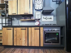 Cucina lineare industriale rovere chiaro Collezione esclusiva Cucina industrial wave legno offerta  a soli 3590€