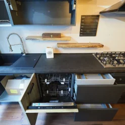 Cucina lineare industriale rovere chiaro Collezione esclusiva Cuicna industrial jupiter moderna a soli 4990€