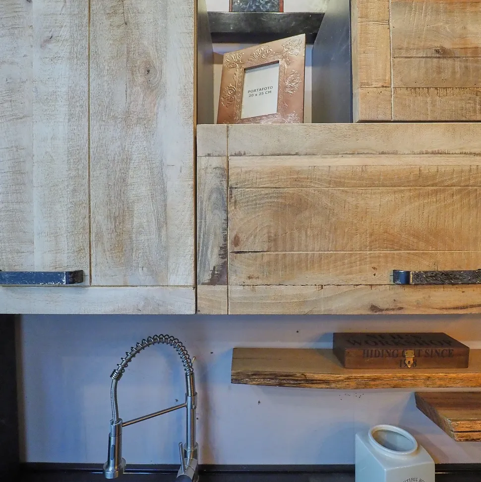 Cucina lineare industriale rovere chiaro Collezione esclusiva Cuicna industrial jupiter moderna a soli 4990€