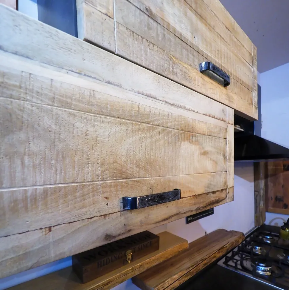 Cucina lineare industriale rovere chiaro Collezione esclusiva Cuicna industrial jupiter moderna a soli 4990€