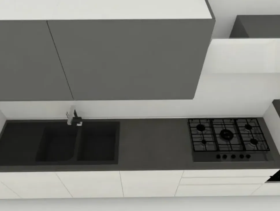 Cucina lineare Jey Creo kitchens con uno sconto del 50%