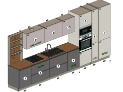Cucina lineare moderna altri colori Stosa Young a soli 8861 Euro