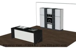 Cucina lineare moderna Betti Cucine store a prezzo scontato