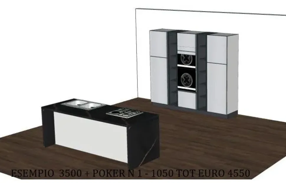 Cucina lineare moderna Betti Cucine store a prezzo scontato